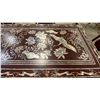 Image 2 : LARGE ORIENTAL DINING TABLE WITH MOTHER OF PEARL STENCILED DECALING AND 8 CHAIRS