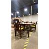 Image 5 : LARGE ORIENTAL DINING TABLE WITH MOTHER OF PEARL STENCILED DECALING AND 8 CHAIRS