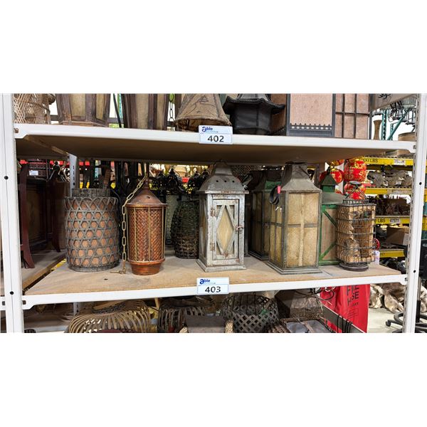 APPROX 12 ASSORTED ASIAN LANTERNS