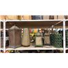 Image 2 : 3 SHELVES OF ASSORTED ASIAN LANTERNS, LAMPSHADES & CANDLE BOXES