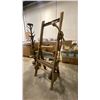 Image 2 : REPURPOSED WOODEN DEC SET PRIMITIVE WOODEN FAUX BONE LEVER RACK PROP