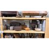 Image 5 : CONTENTS OF ENTIRE SHELVING UNIT OF ASSORTED SET DEC ITEMS INCLUDING CUPS, FAUX FRUIT, POTS, CRATES,