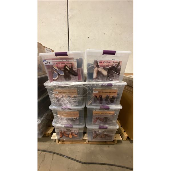 PALLET OF ASSORTED FOOTWEAR - BOOTS AND SLIP-ONS