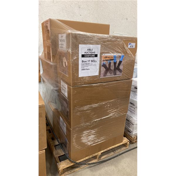 PALLET OF ASSORTED FOOTWEAR - TABI BOOTS, TOE SHOES AND TOE/TABI SOCKS