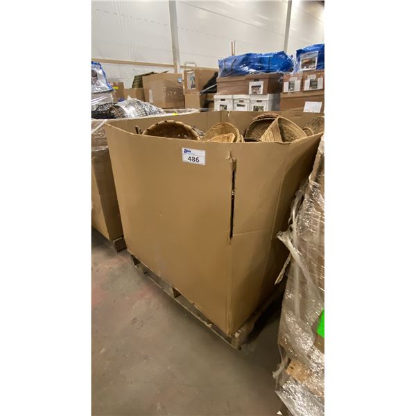 LARGE PALLET BOX FILLED WITH ASSORTED BASKETS