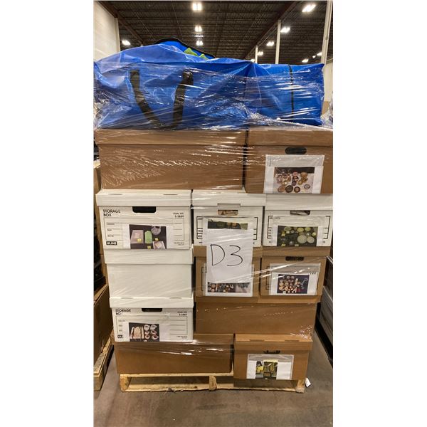 PALLET OF ASSORTED SHOW PROPS AND DECORATIONS - BASKETS, CERAMICS, COLLECTIBLES AND MORE