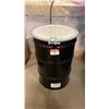 Image 1 : NEW ULINE 55 GAL OPEN TOP STEEL DRUM BARREL WITH LID - BLACK