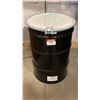 Image 1 : NEW ULINE 55 GAL OPEN TOP STEEL DRUM BARREL WITH LID - BLACK
