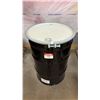 Image 1 : NEW ULINE 55 GAL OPEN TOP STEEL DRUM BARREL WITH LID - BLACK