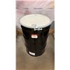Image 1 : NEW ULINE 55 GAL OPEN TOP STEEL DRUM BARREL WITH LID - BLACK