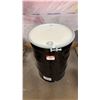 Image 1 : NEW ULINE 55 GAL OPEN TOP STEEL DRUM BARREL WITH LID - BLACK