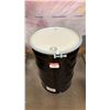 Image 1 : NEW ULINE 55 GAL OPEN TOP STEEL DRUM BARREL WITH LID - BLACK
