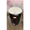 Image 1 : NEW ULINE 55 GAL OPEN TOP STEEL DRUM BARREL WITH LID - BLACK