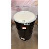 Image 1 : NEW ULINE 55 GAL OPEN TOP STEEL DRUM BARREL WITH LID - BLACK
