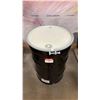 Image 1 : NEW ULINE 55 GAL OPEN TOP STEEL DRUM BARREL WITH LID - BLACK