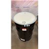 Image 1 : NEW ULINE 55 GAL OPEN TOP STEEL DRUM BARREL WITH LID - BLACK