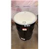 Image 1 : NEW ULINE 55 GAL OPEN TOP STEEL DRUM BARREL WITH LID - BLACK