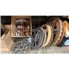 Image 3 : ASSORTED MISCELLANEOUS ITEMS - CANDLES, REAL & PROP GEARS/SPROCKETS, PULLEY WHEELS AND MORE