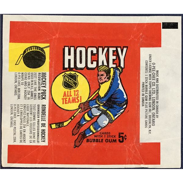 1968-69 O-PEE-CHEE HOCKEY WRAPPER