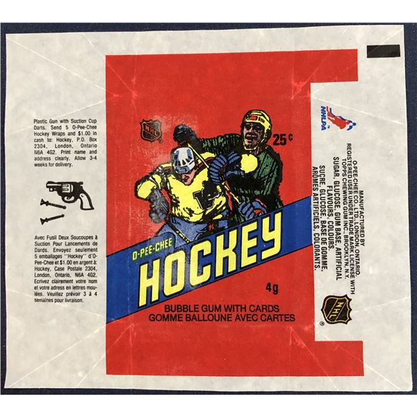 1981-82 O-PEE-CHEE HOCKEY WRAPPER