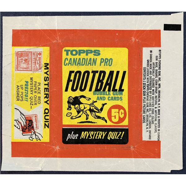 1963 O-PEE-CHEE CFL WRAPPER