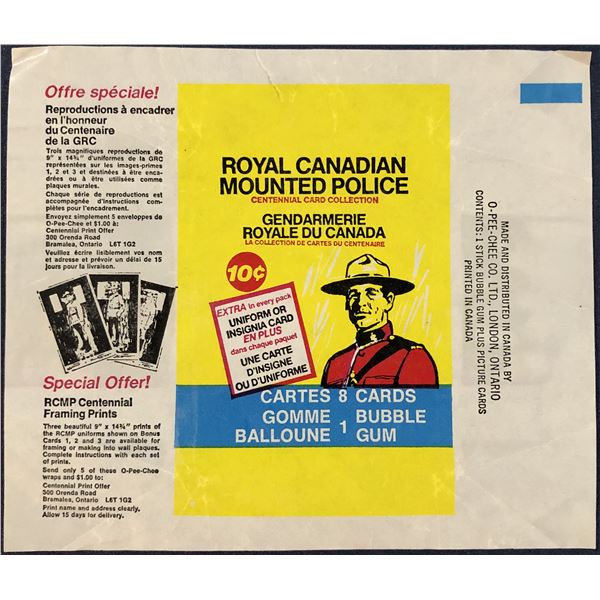 1973 O-PEE-CHEE RCMP WRAPPER