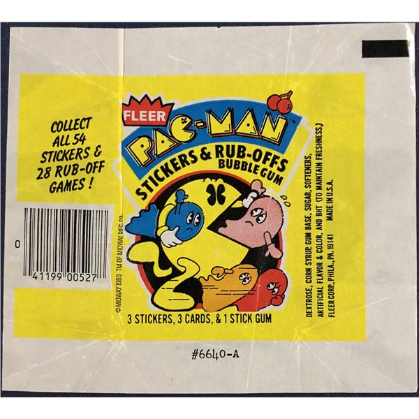 1980 FLEER PAC-MAN WRAPPER
