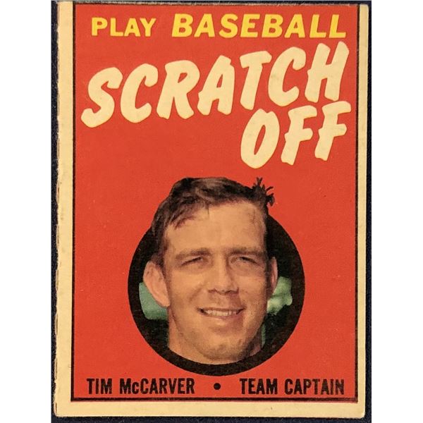 1970 TOPPS INSERT - TIM McCARVER (HOF)