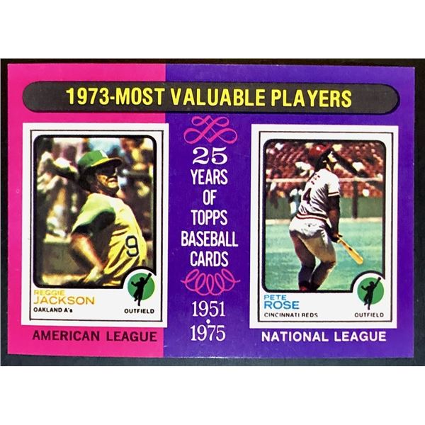 1975 TOPPS MINI REGGIE JACKSON / PETE ROSE (HOF)