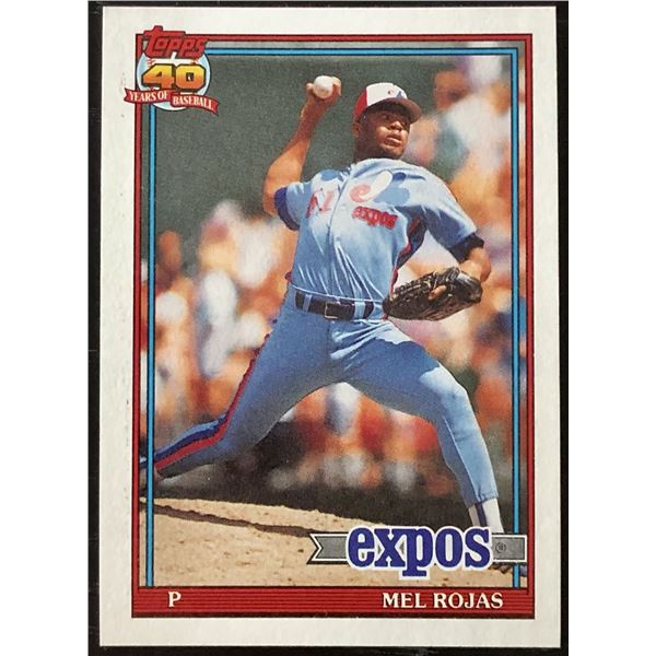 1991 TOPPS MEL ROJAS JR. ROOKIE CARD