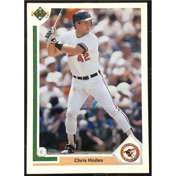 1991 UPPER DECK CHRIS HOILES ROOKIE CARD