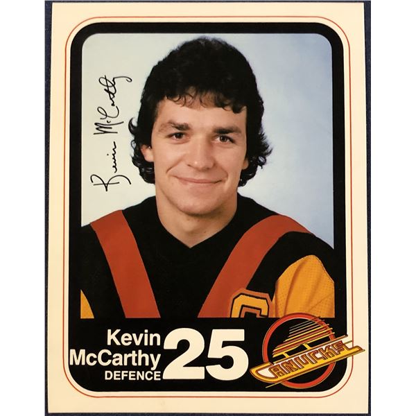1980-81 VANCOUVER CANUCKS POSTCARDS - KEVIN McCARTHY