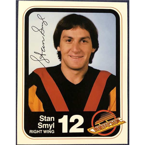 1980-81 VANCOUVER CANUCKS POSTCARDS - STAN SMYL