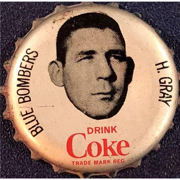 1965 COCA COLA CFL BOTTLE CAPS - HERB GRAY (HOF)