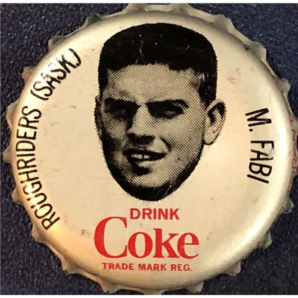 1965 COCA COLA CFL BOTTLE CAPS - MARTIN FABI (HOF)