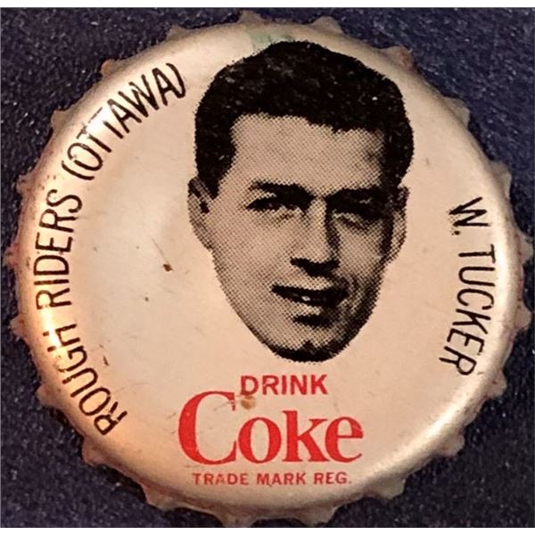 1965 COCA COLA CFL BOTTLE CAPS - WHIT TUCKER (HOF)