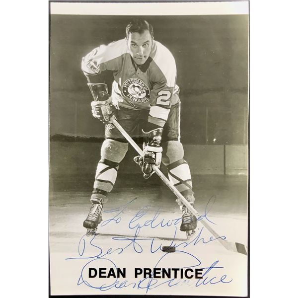 DEAN PRENTICE  J.D. McCARTHY SIGNED POSTCARD