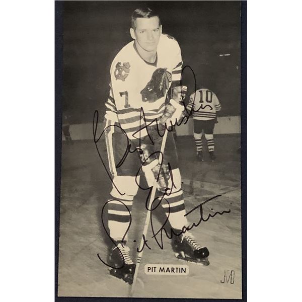 NHL CHICAGO BLACKHAWKS 3.5"x5.5" POSTCARD - PIT MARTIN - SIGNED
