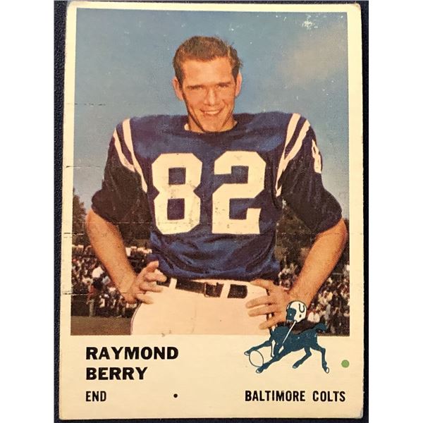 1961 FLEER NFL RAYMOND BERRY (HOF)