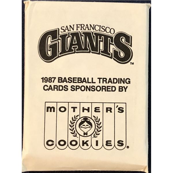 1987 MOTHER'S COOKIES SAN FRANCISCO GIANTS SET