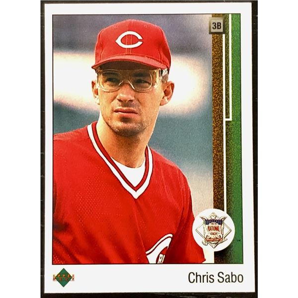 1989 UPPER DECK CHRIS SABO ROOKIE CARD