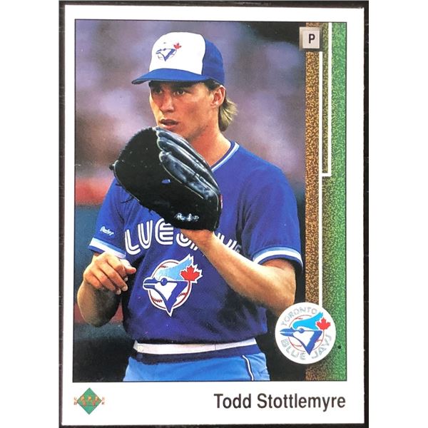 1989 UPPER DECK TODD STOTTLEMYRE ROOKIE CARD