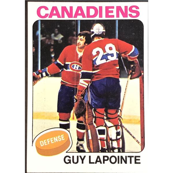 1975-76 NHL TOPPS GUY LAPOINTE (HOF)