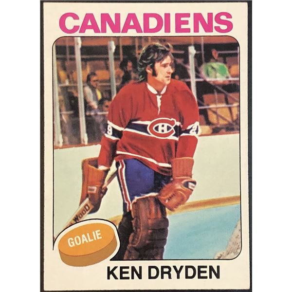 1975-76 NHL TOPPS KEN DRYDEN (HOF)