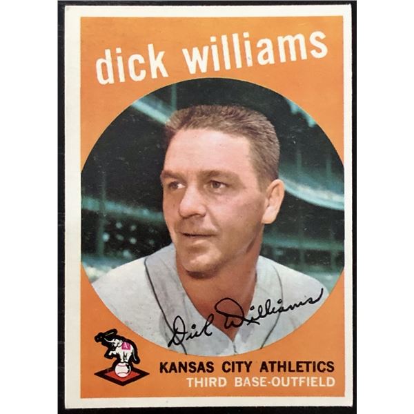 1959 TOPPS GRAYBACK DICK WILLIAMS (HOF)