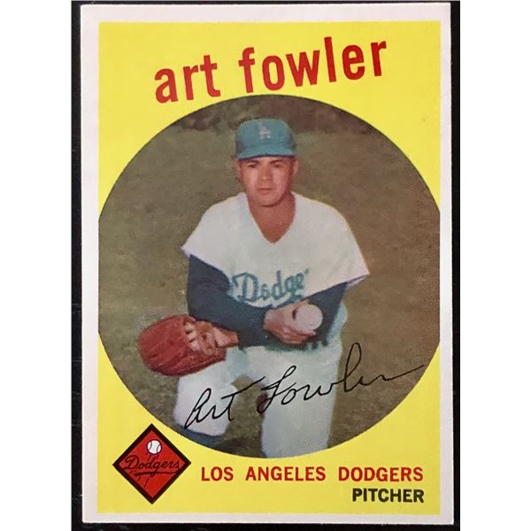 1959 TOPPS WHITEBACK ART FOWLER