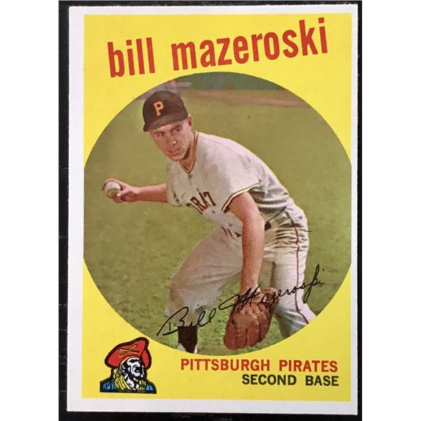 1959 TOPPS WHITEBACK BILL MAZEROSKI (HOF)