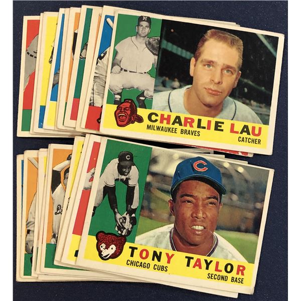 1960 TOPPS BASEBALL GRAYBACKS COLLECTION - 20 CARDS