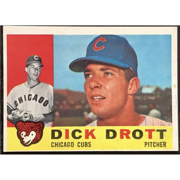 1960 TOPPS DICK DROTT WHITEBACK
