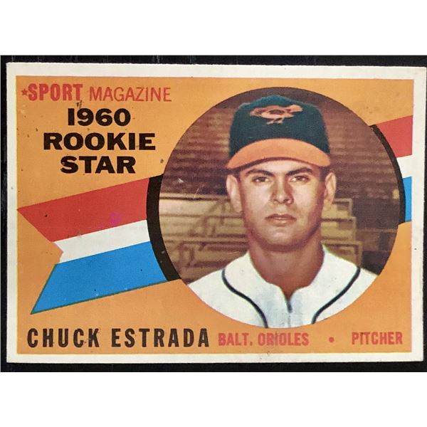 1960 TOPPS GRAYBACK CHUCK ESTRADA ROOKIE CARD